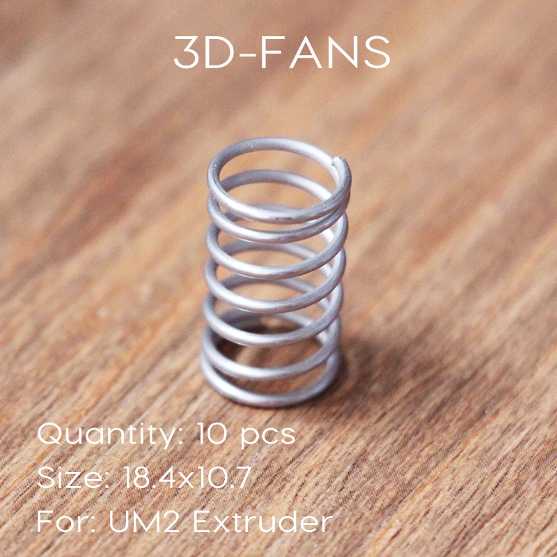 

10Pcs 3D Printer Accessories Ultimaker 2 Extruder Spring 18.4mm*10.7mm ULTIMAKER2 UM2