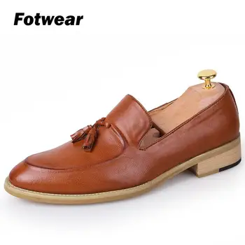 

Men leather shoes Blue casual shoes sapato social masculino couro Tassel decoration Italy Dress Shoes Business Wedding Shoes