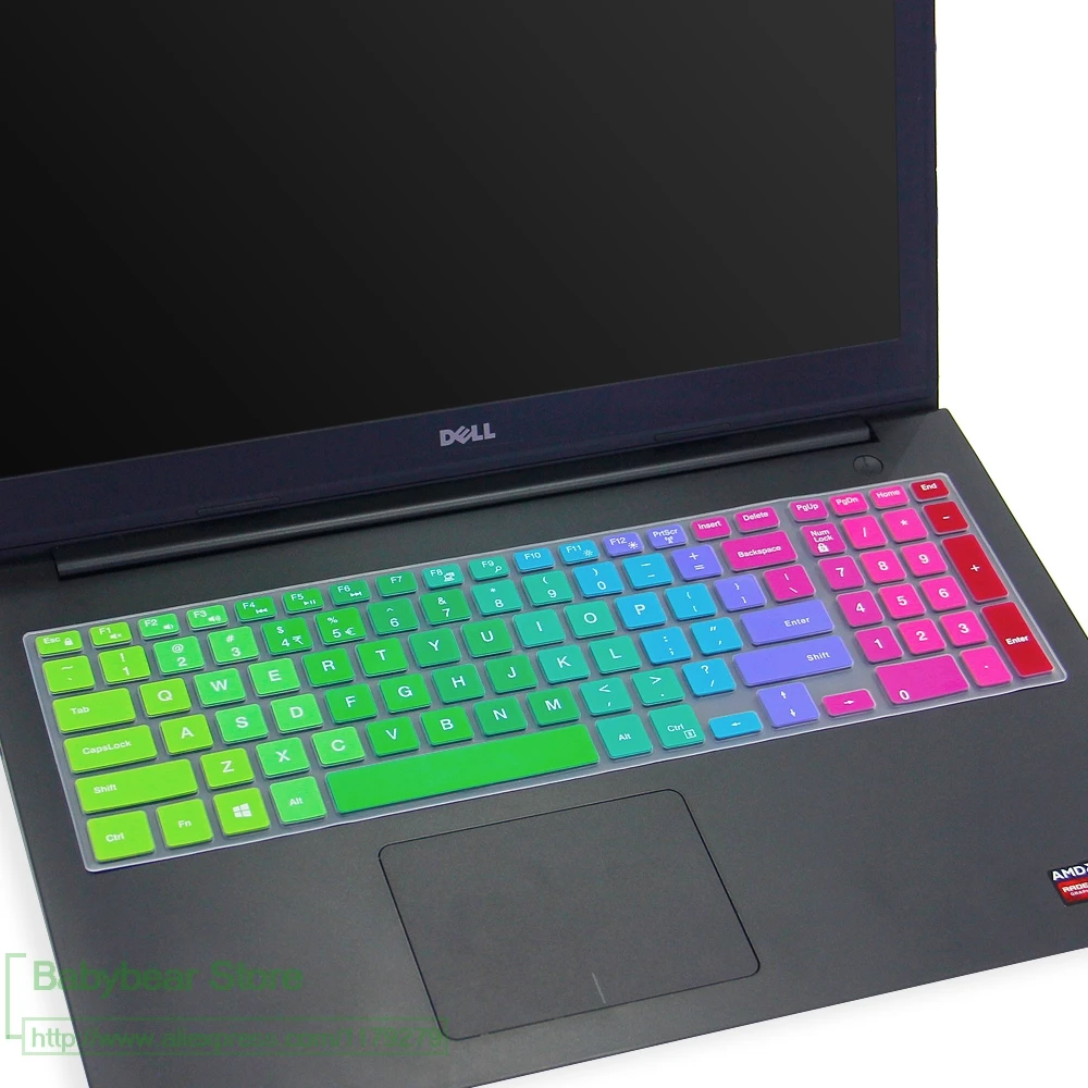 15 дюймов Чехол для клавиатуры ноутбука протектор для Dell inspiron 15 5547 Ins15C 3000 5000 15mr 15CR 3543 - Цвет: rainbow