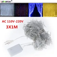 LED icicle net light string 3x1M Christmas wedding party fairy tale lights garland indoor outdoor curtain garden decoration LED icicle net light string 3x1M Christmas wedding party fairy tale lights garland indoor outdoor curtain garden decoration