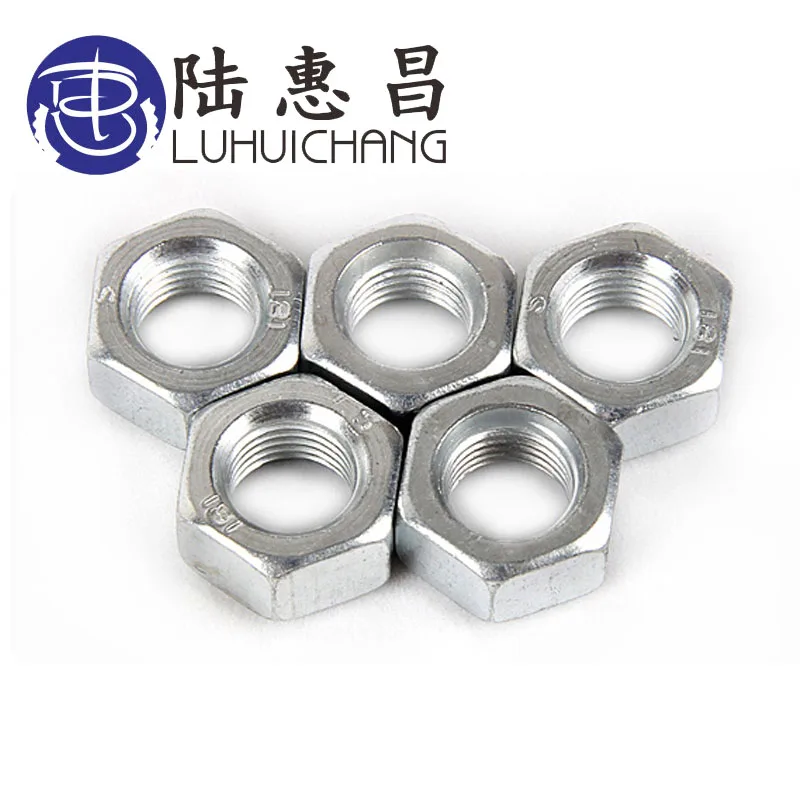 LUHUICHANG M8 M10 M12 M14 M16 M18 M20 M22 M24 оцинкованные шестигранные гайки для винтов|Гайки| |