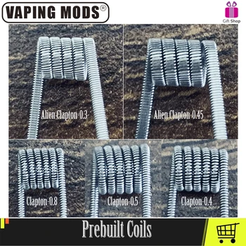 

Vaping Mods High Density Clapton Prebuilt Coil Premade Coil for Electronic Cigarette RDA RTA RBA Atomizer Heating Wire Vape Coil