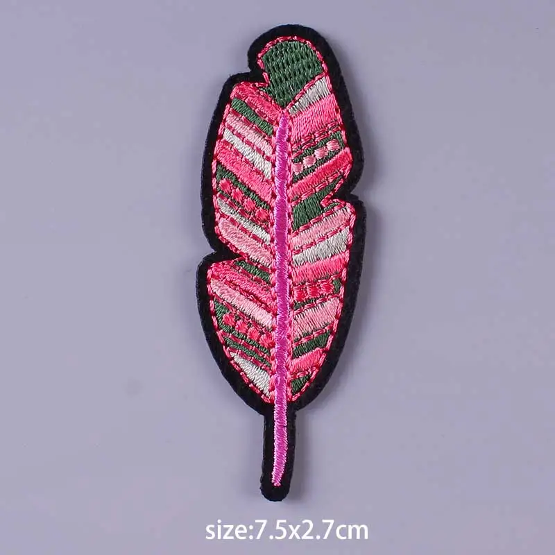HTB13t9qe21H3KVjSZFHq6zKppXaK Nirvana Maple Leaf Patch Embroidery Patches For Clothing Cute Cat Unicorn Animal Iron On Patches On Clothes Watermelon Sticker