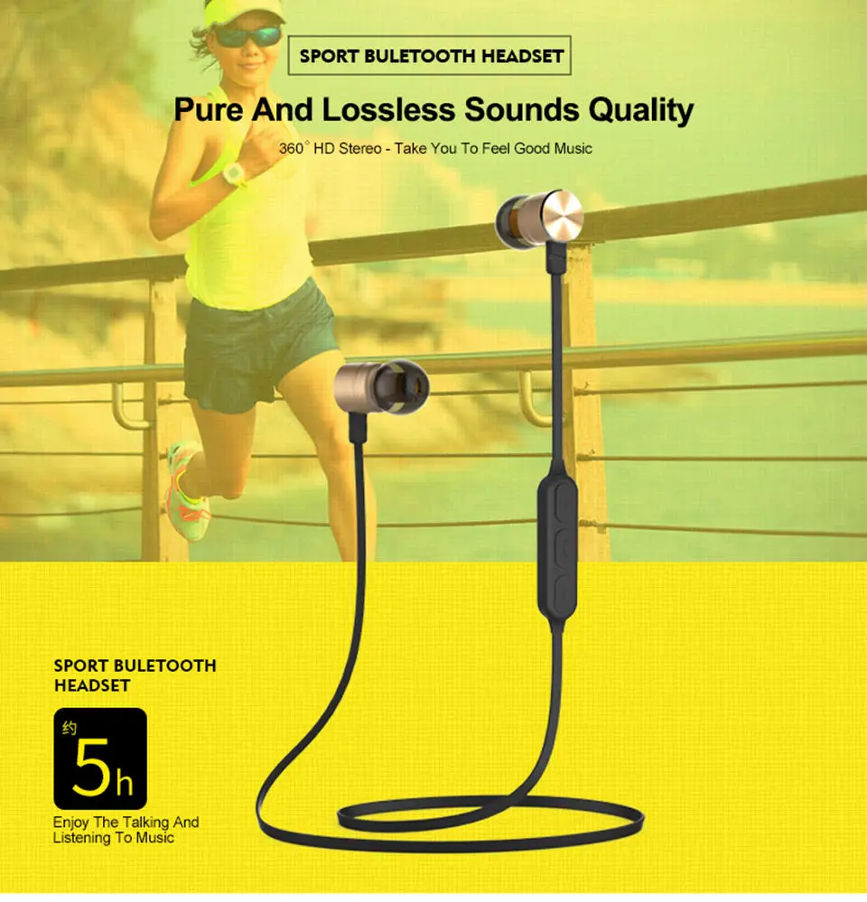 Earphones Bluetooth Earphone Wireless Headset Wireless Bluetooth Earphone With Microphone Portable Metal Magnetic For Sport (18)