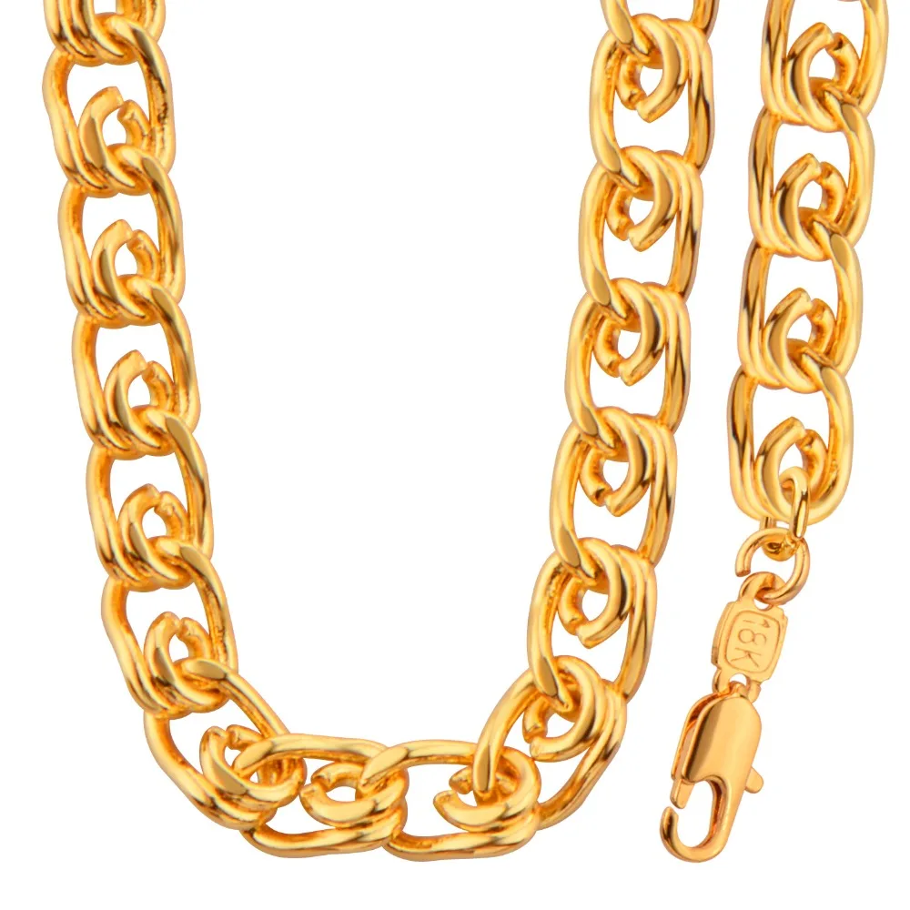 New African Dubai Gold Color Chain Jewelry Sets Trendy Chunky Chain