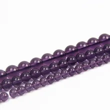 pick 4 6 8 1012mm Summer Synthesis Crystal Purple Finished Crystal Glass Stone Beads For Jewelry Making DIY Bracelet Necklace