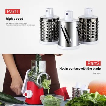 

Multi-function Chopper Manual Rotating Grater Vegetable Fruit Cutter Kitchen Tool 66CY
