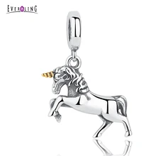 

Spirit Unicorn Horse Animal 100% 925 Sterling Silver Charm Beads Fits Pandora European Charms Bracelet & Bangles Accessories