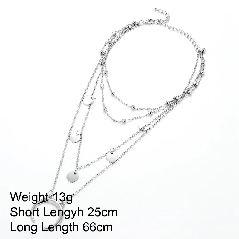 XIYANIKE женское ожерелье s& Подвески 4 Многослойные кисточкой кулон с полумесяцем Шарм бар замечательная Подвеска для женщин аксессуары N594