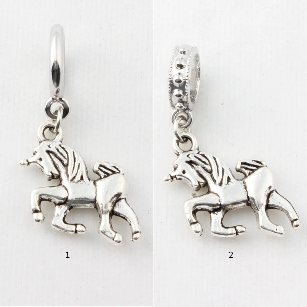 Alloy Horse Endless Bracelet Charms Floating Dangle Charms Fit 6mm Round Leather Endless