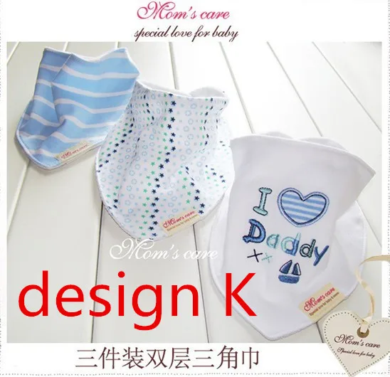3 шт. = 1 комплект хлопковая одежда для малышей полотенце для младенцев банданы chiscarf ldren слюнявчик широкий для младенца полотенце atrk0001 - Цвет: K