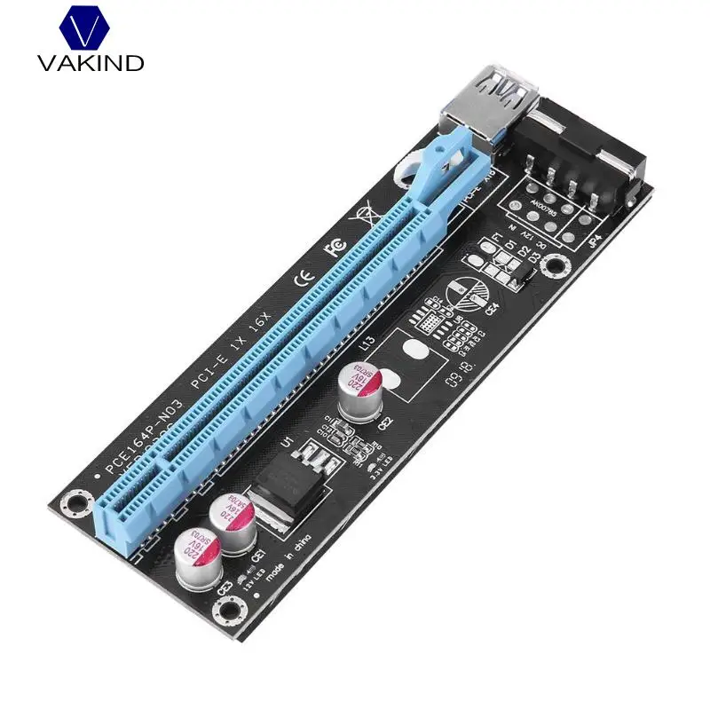  NEUE 6 teile/los USB3.0 PCI Express 1X Zu 16X PCI-E Extender Riser Card Adapter Mit Blau SATA 15Pin