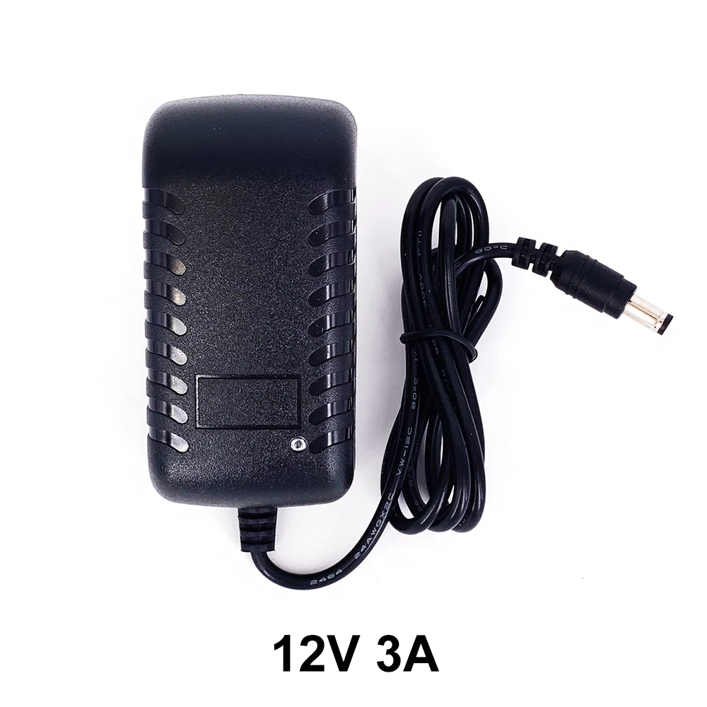 DC 12V адаптер 1A 2A 3A 5A 8A 10A светодиодный трансформатор источник питания EU US Plug 220V To 12V для светодиодных лент