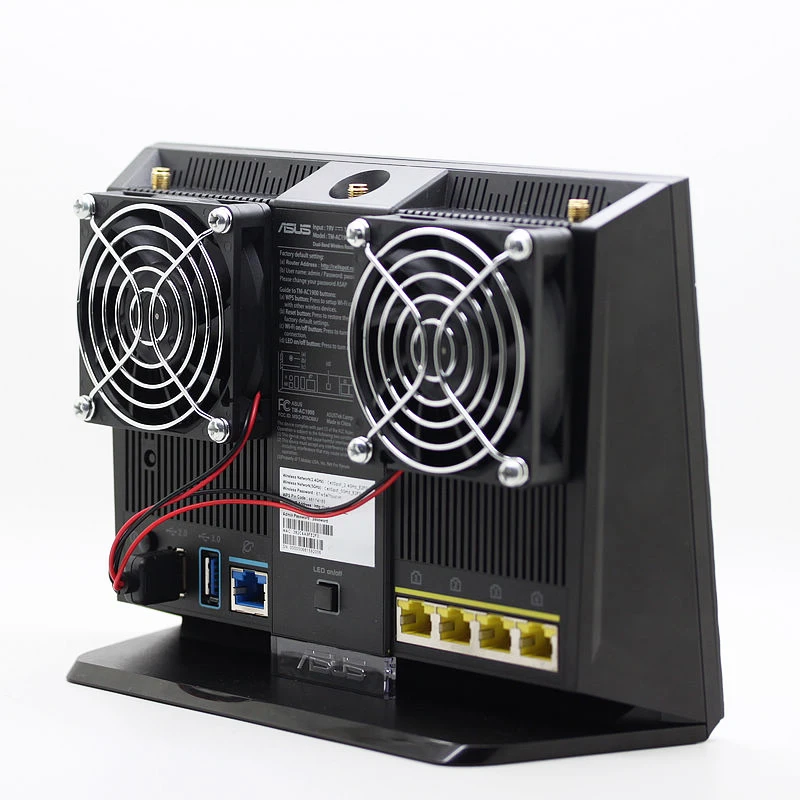 

DIY Router cooling fan 70mm DC 5V USB Power Ultra Silent Dissipate Temperature Control For RT-AC68U EX6200 AC15 AC68U