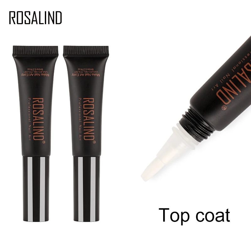 

ROSALIND Top Coat New Arrival 8ML Gel Nail Polish Long Lasting Tops For Gel Lacquer Design Manicure Nail Extension Soak Off Art
