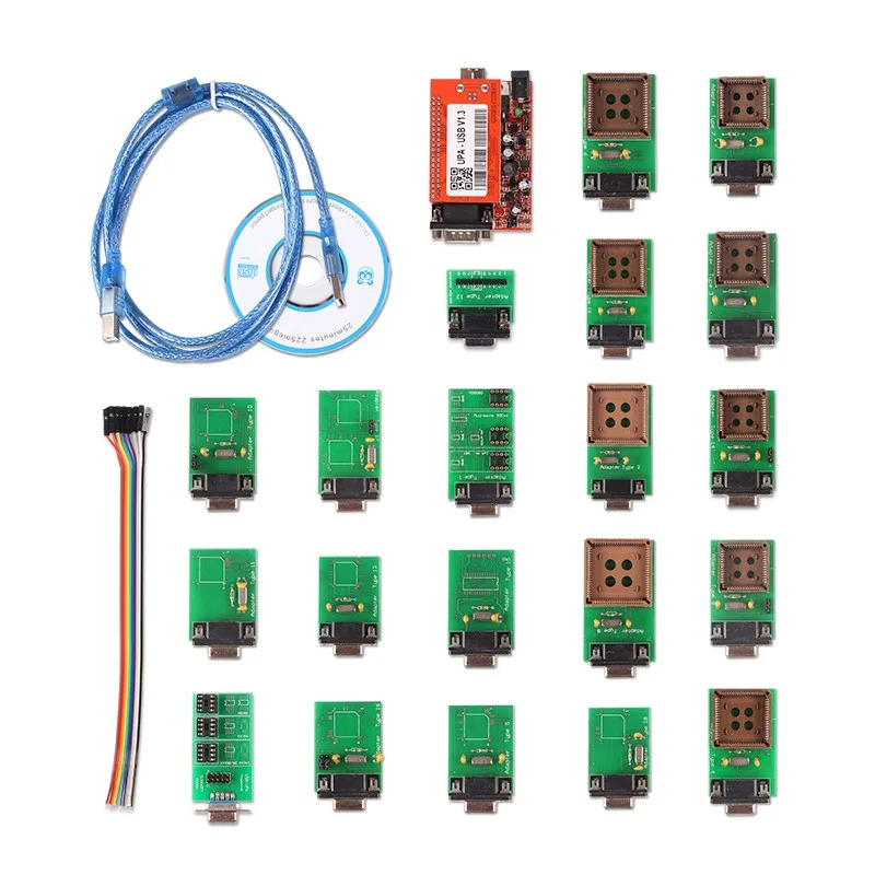 Лучшее качество UPA Usb программатор диагностический инструмент UPA-USB ECU Программатор UPA USB V1.3 с полным адаптером