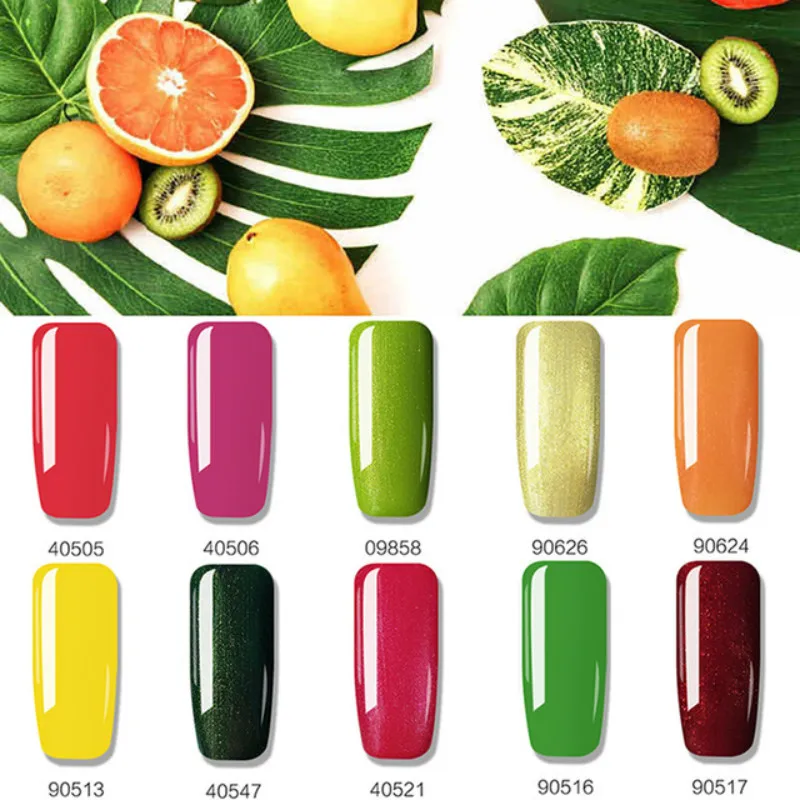 

10pcs/Lot LED&UV Gel Polish Soak Off 10 ML Professional Half A Permanent Semipermanent Cheap Good Quality Healthy Nail Gel