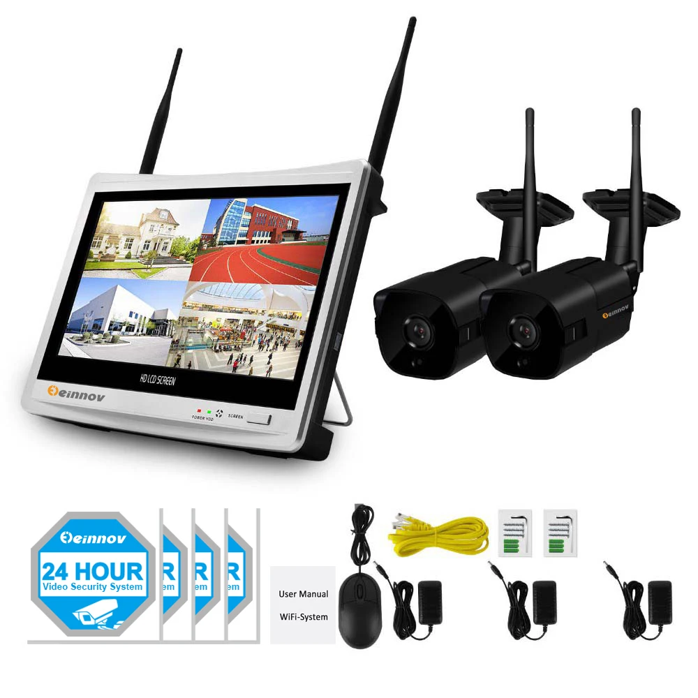Einnov 1" ЖК-сетевой видеорегистратор, HD 2MP 8CH камера видеонаблюдения 1080P Wifi домашняя беспроводная система безопасности CCTV P2P Wi-Fi IR-Cut IP