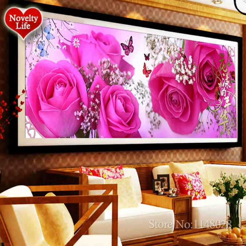 DIY 5D Diamond Painting Cross Stitch Flower FLORAL TIMES Embroidery Pattern Round Rhinestone Sets Needlwork Kits