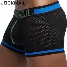 JOCKMAIL, фирменное Мужское нижнее белье, боксеры, новые сетчатые трусы-боксеры, шорты, мужские трусы, трусы под брюки, Cueca, хлопковые мужские трусы