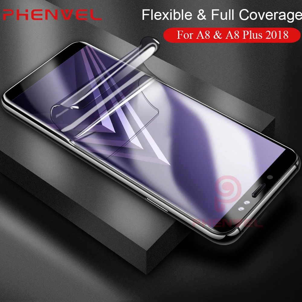 

Gel TPU 3D Protective film for samsung galaxy a8 2018 Phenvel full cover Hydrogel film for samsung a8 plus 2018 screen protector