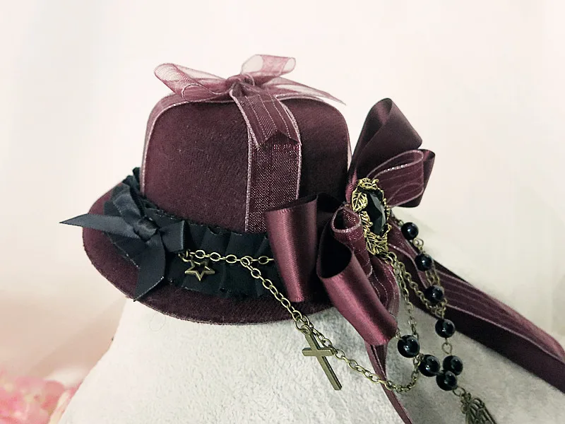 Прекрасный готический, викторианской эпохи Era головные уборы головной убор Лолиты головной убор - Цвет: color