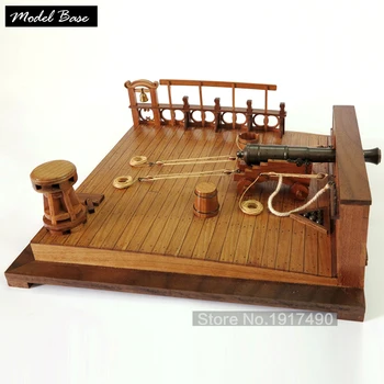 

Wooden Models Kits 3d Laser Cut Train Hobby Model Ancient Battleship Deck 8 Lbs Cannon Scenescale Model 1/26 size 220*220* 69mm