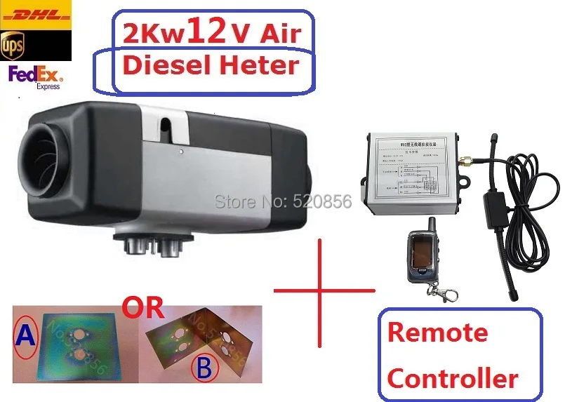 

Free Shipping (2kw 12V Air Diesel Heater + REMOTE CONTROL + GIFT ) Similar With Webasto Heater Auto Air Parking Heater