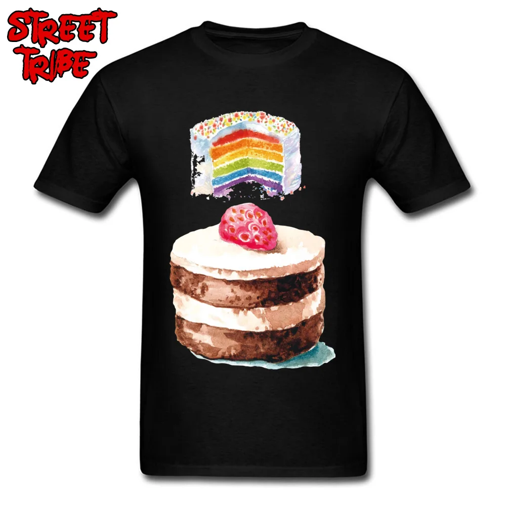 birthday cake 38289 Tops T Shirt Cute Crewneck 3D Printed Short Sleeve Cotton Fabric Adult T-Shirt Custom Tops T Shirt birthday cake 38289 black