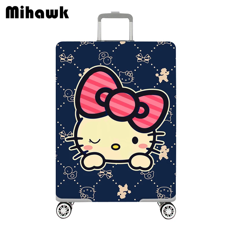 

Mihawk Hello Kitty Cartoon Essential Elasticity Luggage Cover Suitcase Protective Dust Case Pouch Lady Baggage Bags Accessories