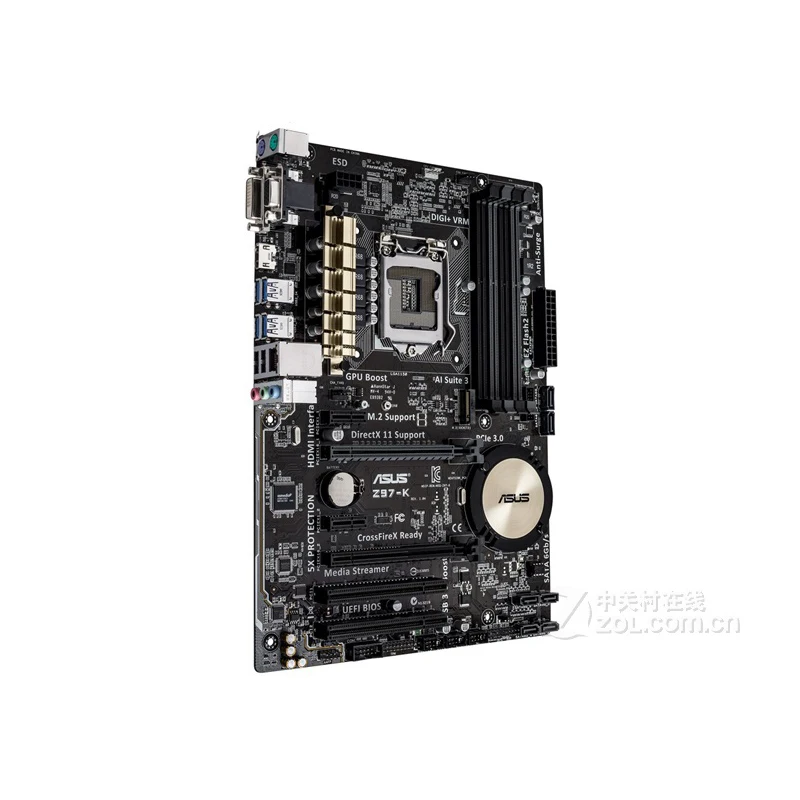 LGA1150 DDR3 Z97 для ASUS Z97-K оригинальная материнская плата USB3.0 32G Z97K настольная материнская плата SATA III материнская плата PCI-E X16 б/у