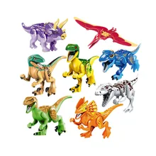 Jurassic World Animals Dinosaurs Building Blocks Toys for Children Jurassics Park Echo Blue Kids echo park