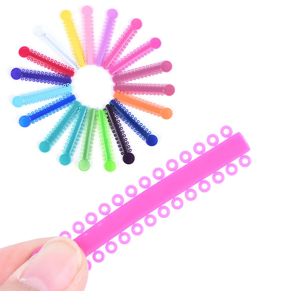 20 Sticks Dental Ligature Ties Orthodontics Elastic Rubber Bands Teeth
