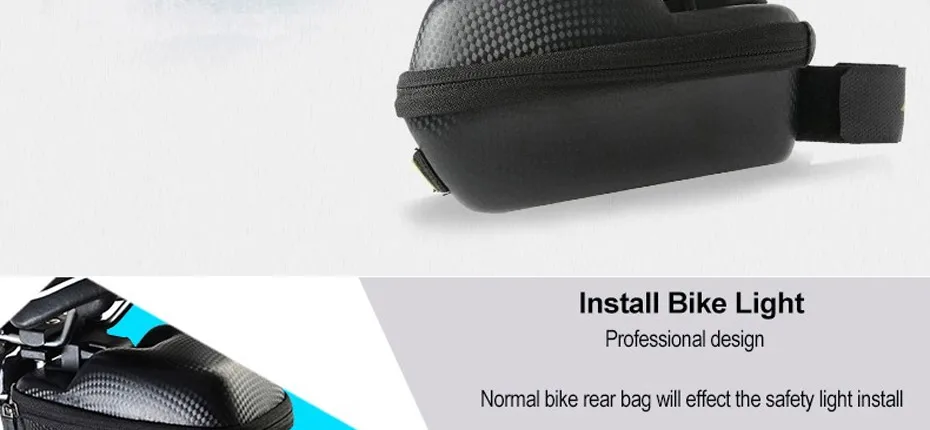 Cheap ROCKBROS Bike Bag Carbon Fiber Pattern Bike Saddle Bag Waterproof Bicycle Rear Bag Large Capacity Back Bags MTB Road 5