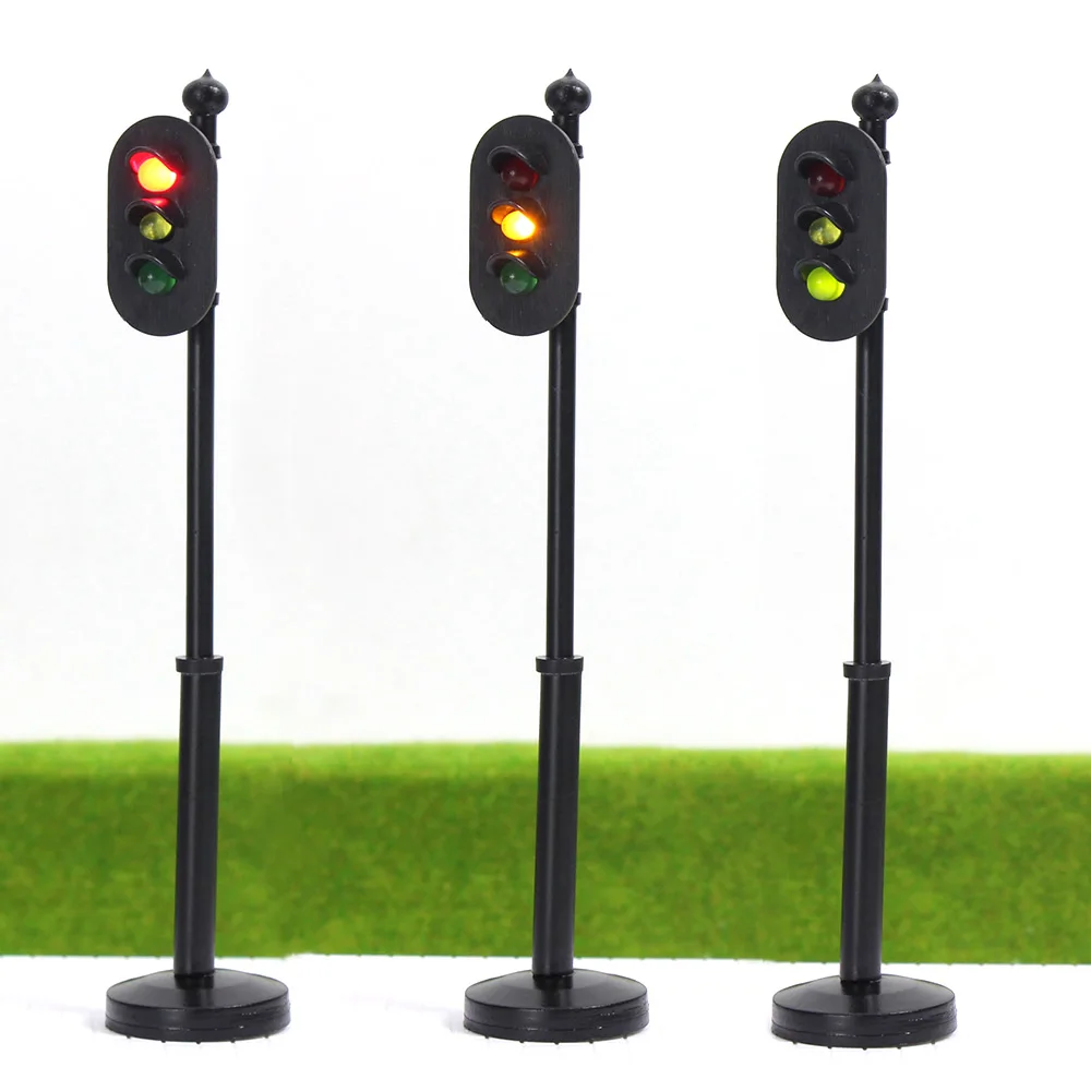 jtd255 5pcs model traffic signals 1 25 g scale crossing street light traffic signal