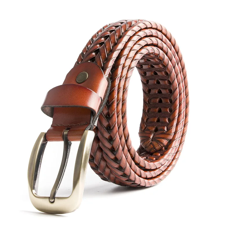 ECHAIN Weaving Vintage Luxury Designer Belts Men High Quality Braided ...