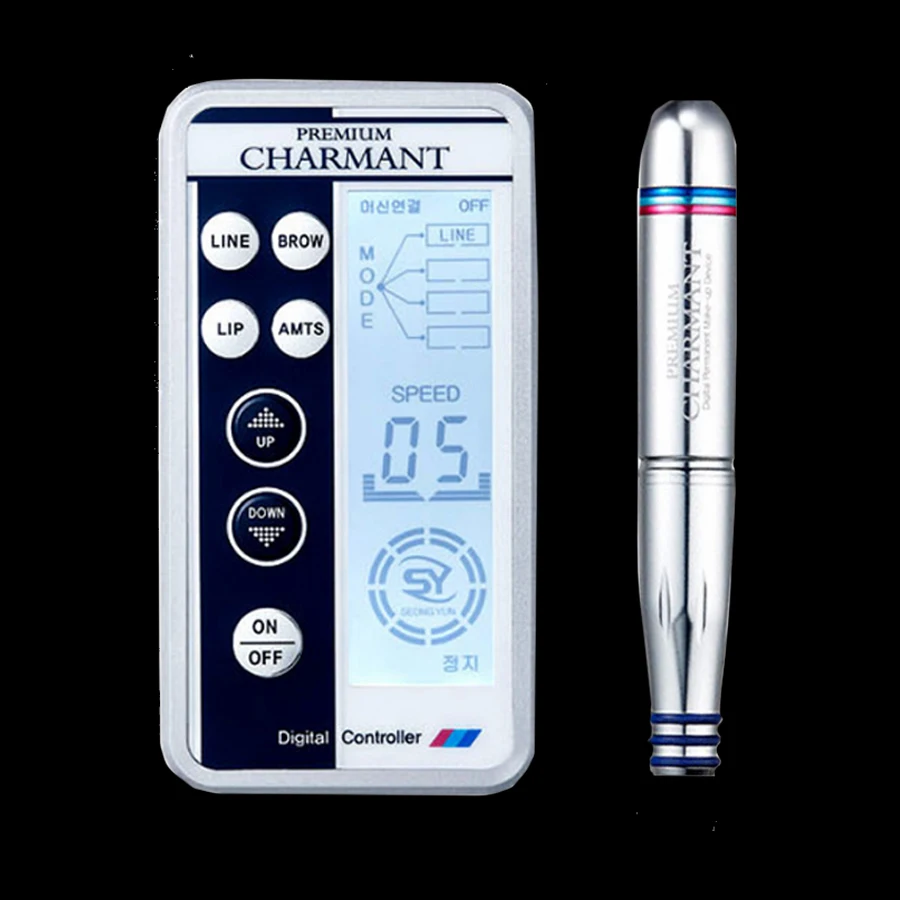 

Newest design permanent makeup machine kit professional best quality digital lip/eyebrow tattoo machine with 5pcs needles