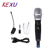 Kexu Pro UHF беспроводной микрофон Ручной вокальный микрофон с приемником аудио кабель USB зарядка для внутреннего наружного действия микрофон