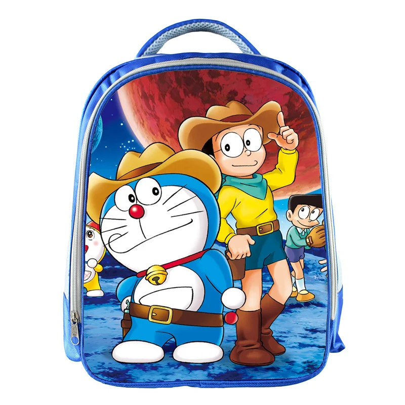 Lovely style Doraemon Blue Backpack Students School Bag For Boys