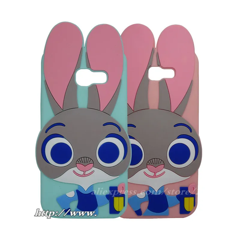 

New Fashion 3D Cartoon Rabbit Girl Silicone Phone Case For Samsung A7 2017 Cases For Samsung Galaxy A7 2017 5.7" Case A7 (2017)