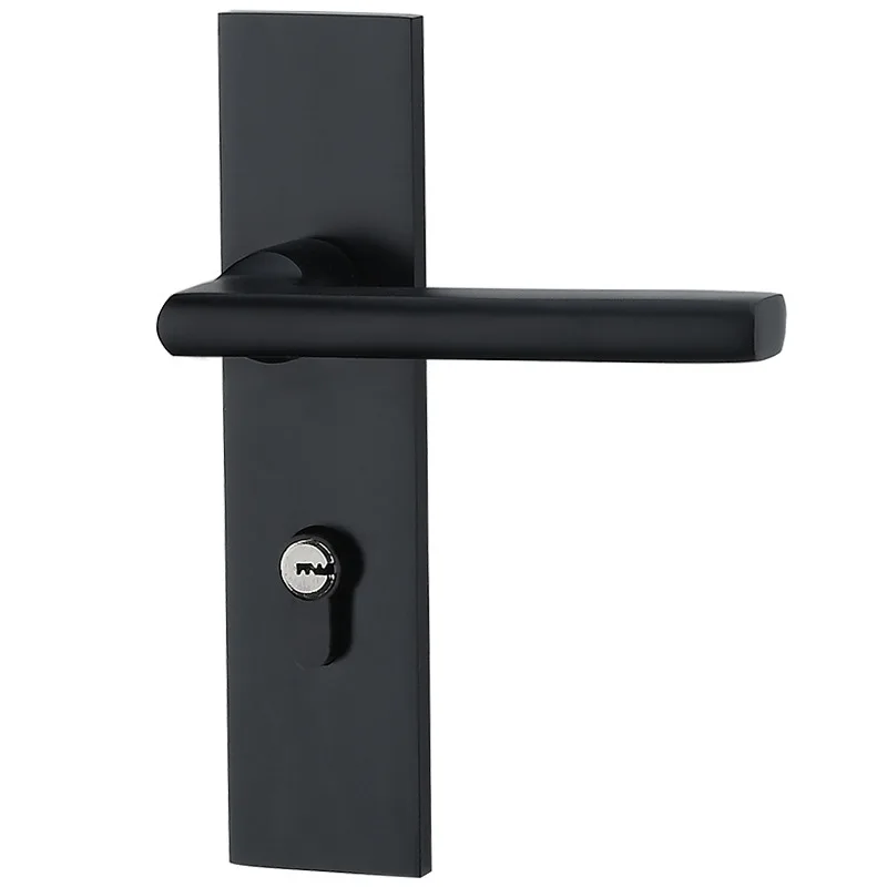 

Fechadura Digital Free Shipping Solid Door Lock The Inside Bedroom Black Contracted Space Aluminum Real Wood Locks Wholesale