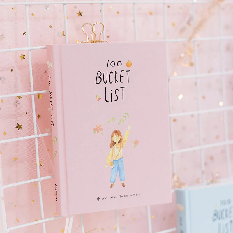 

2018 Season 2 Korean Kawaii 100 Bucket Wish List Plan To Do List Cute Flower Colorful Boxed Daily Planner School WJ-XXWJ285-