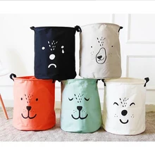 35*40 см животное Экспрессия хранения ведро хлопок белье грязная одежда корзина органайзер для белья корзина Складные Игрушки хранения баррель