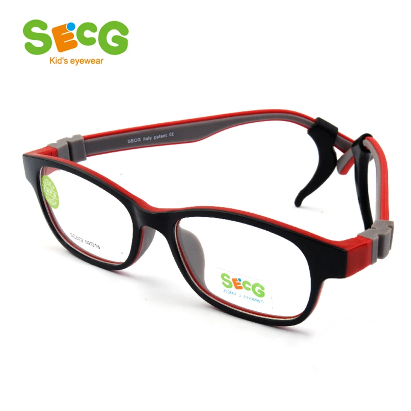 SECG оптические детские очки в оправе TR90 силиконовые очки детские гибкие защитные детские очки диоптрийные резиновые очки - Цвет оправы: C3