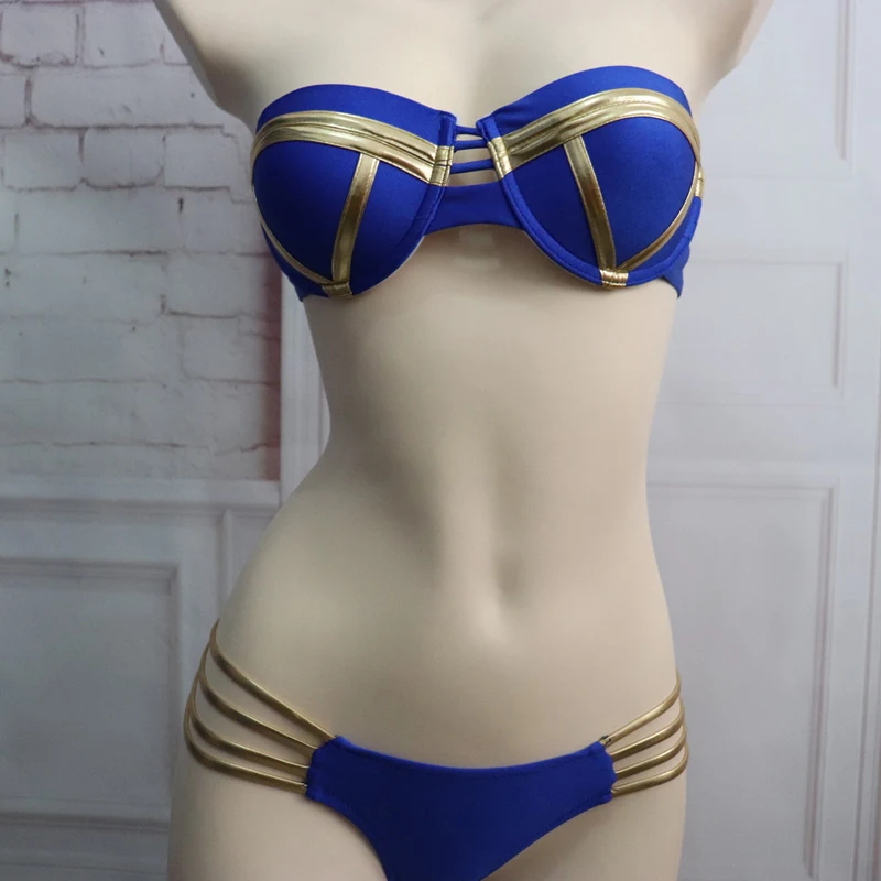 

Sexy multicolor bikini new three-point swimsuit for women quick dry two-piece set black bra and panty set push up patchwork