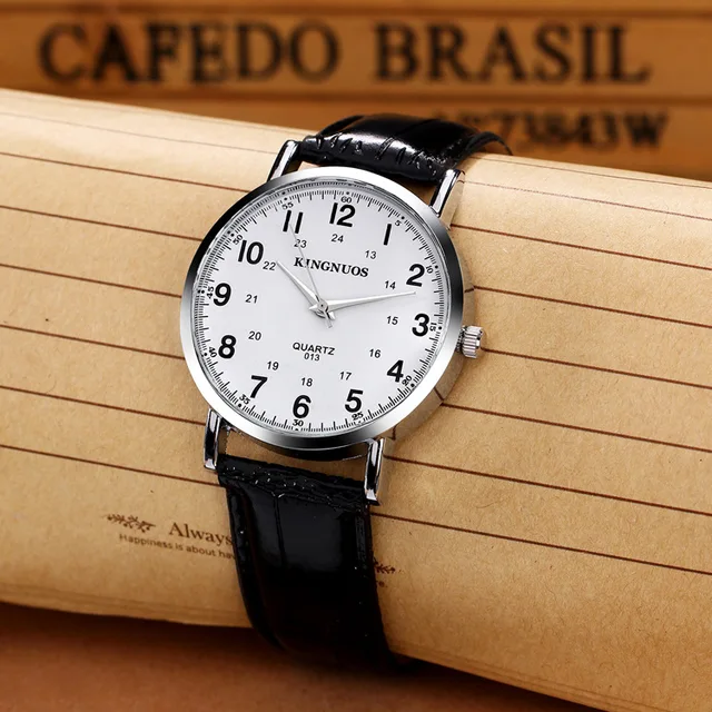 Mens Watch Wristwatch Kingnuos Watch Kingnuos Watches Leather Relogio Masculino Aliexpress