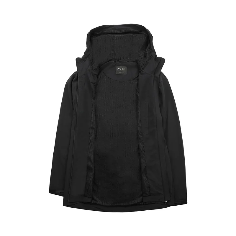 Распродажа) Li-Ning Мужская спортивная куртка серии Wade, тонкая 88% полиэфир, 12% спандекс подкладка, удобная спортивная ветровка AFDN167 MWF361
