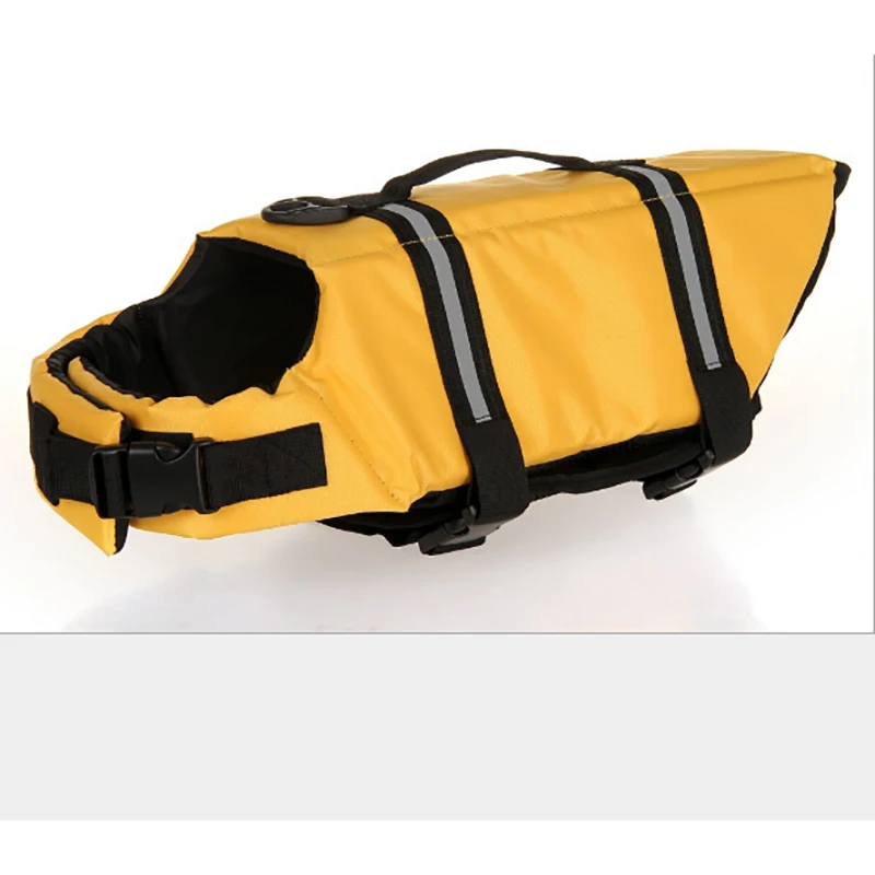Светоотражающая полоса куртка шлейка для домашних животных Pet спасательные жилеты плавательный носить одежду оксфорды дышащие поплавок спасательный жилет для собаки - Цвет: Цвет: желтый
