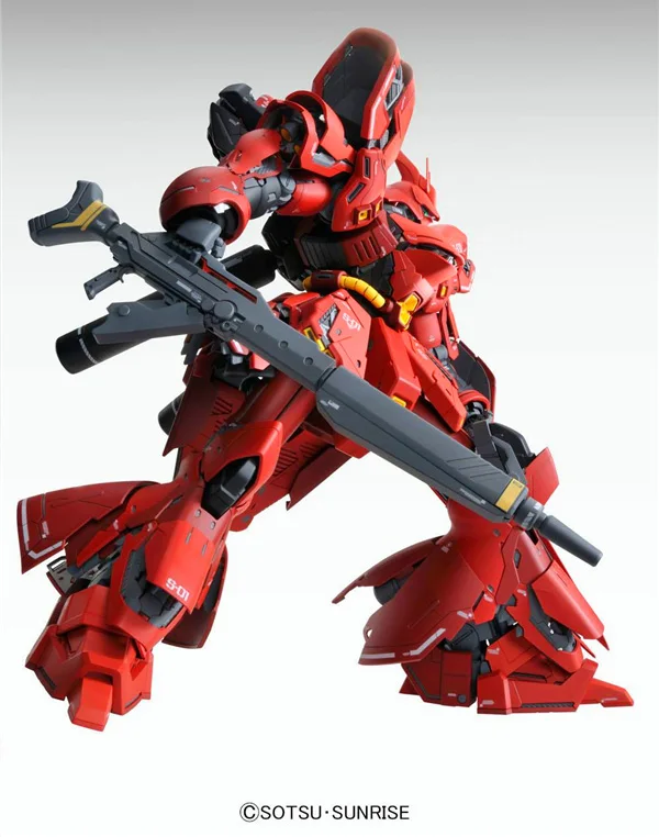 Японская Bandai оригинальная модель Gundam MG 1/100 SAZABI NEO ZEON MSN-04 Ver. Ka модель робота Unchained мобильный костюм детские игрушки