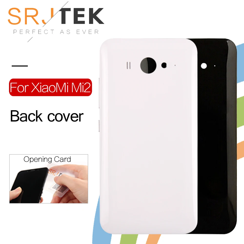 SRJTEK Back Housing For XIAOMI Mi2 Cover Battery Door With Volume Power Button Replacement Parts | Мобильные телефоны и